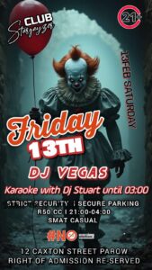 Club Stargayzers Friday 13th Party