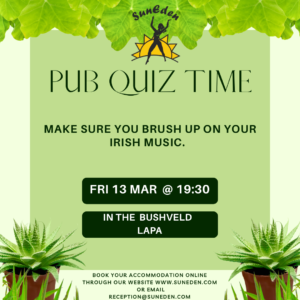 SunEden Resort St Paddy Pub Quiz - March 2026