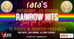 RAINBOW HITS – FEEL THE COLOURS at RARA'S
